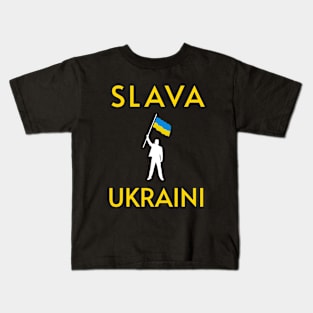 SLAVA UKRAINI GLORY TO UKRAINE СЛАВА УКРАЇНІ SUPPORT UKRAINE PROTEST PUTIN Kids T-Shirt